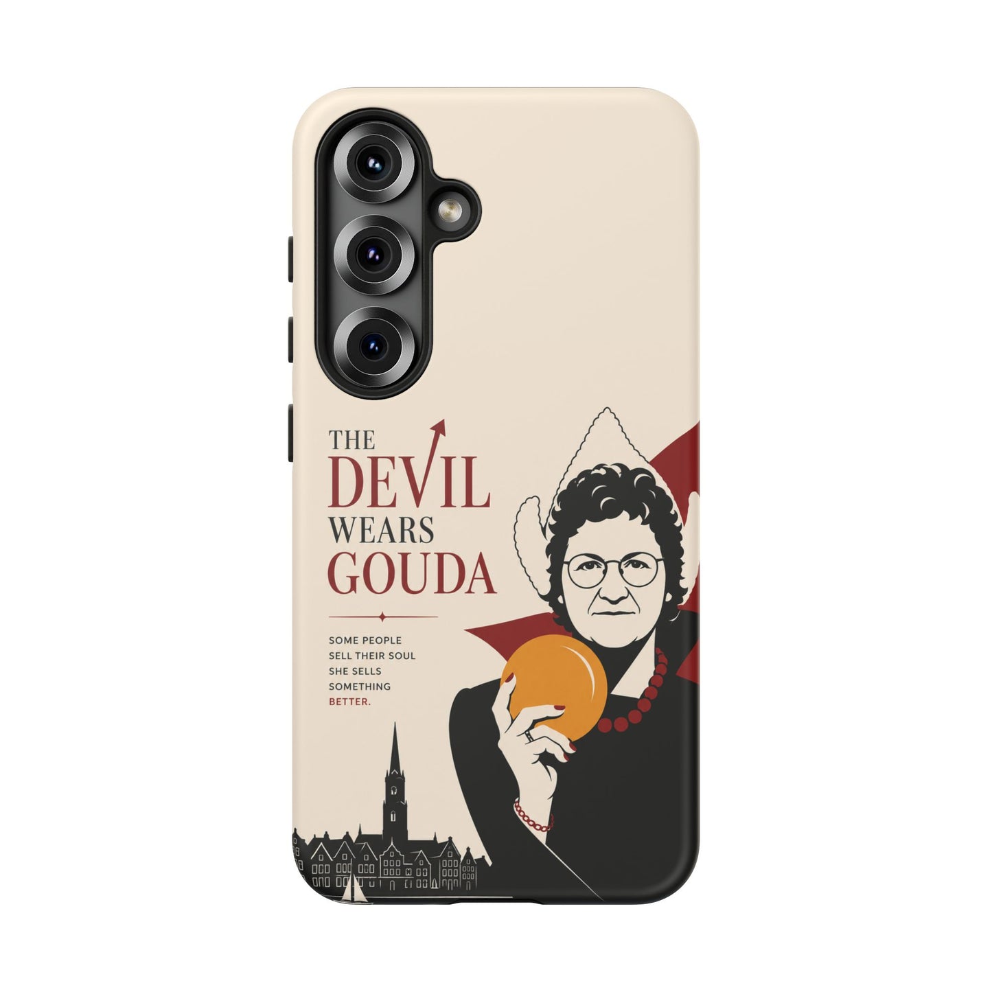 Phone Case — “The Devil Wears Gouda” Vintage Cheese Lover Protective Case
