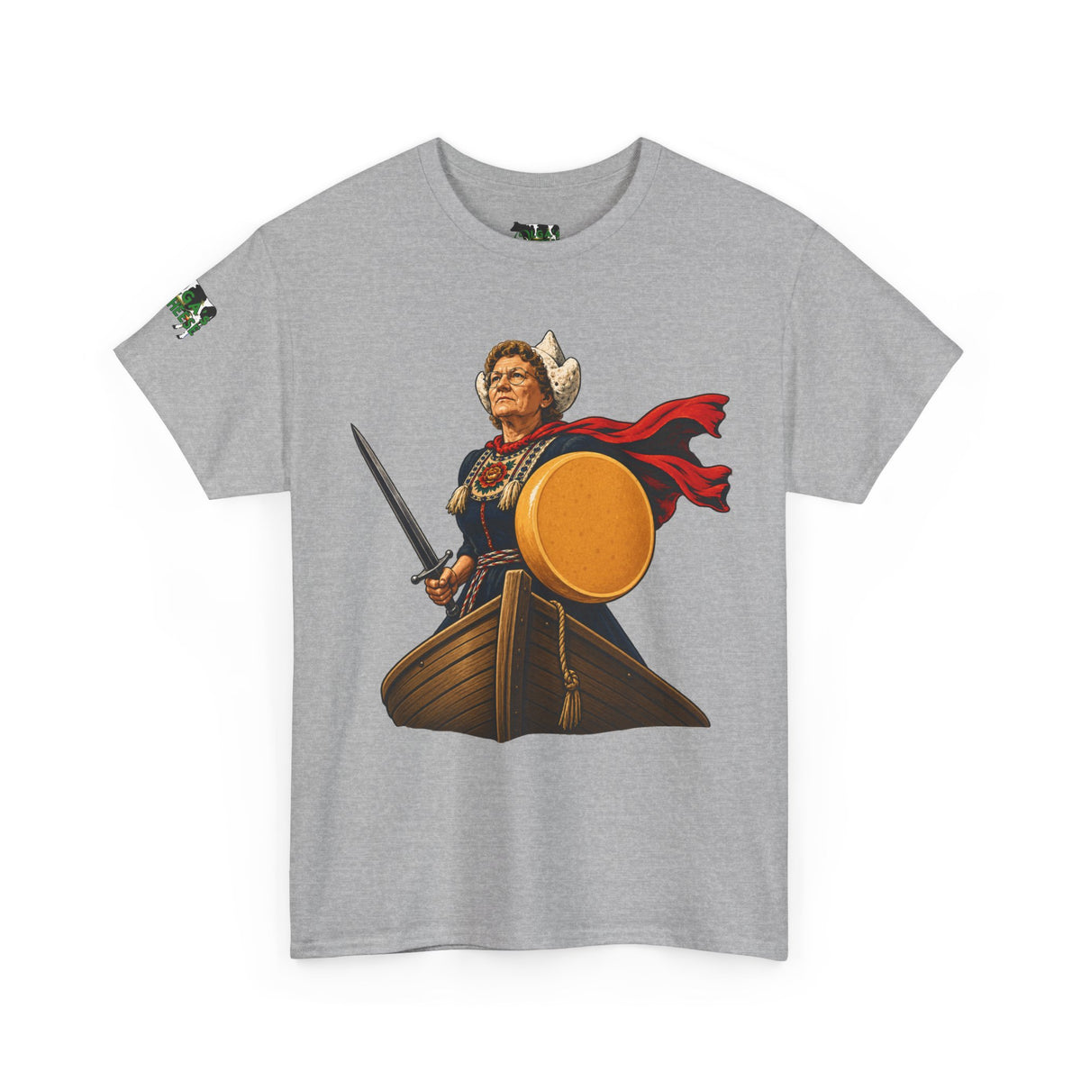 Viking Cheese Warrior T-Shirt — “The Goudassey” Graphic Tee