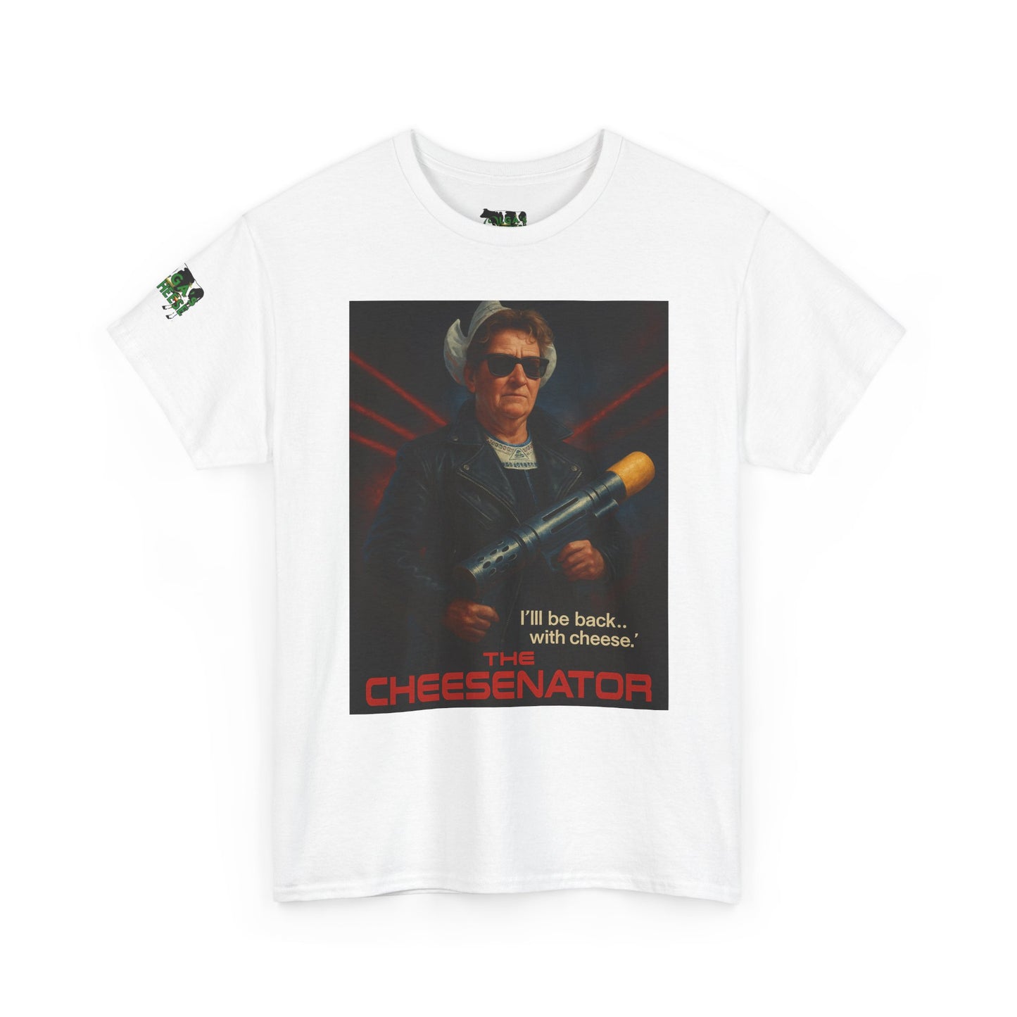 Cheesenator T-Shirt — 'I'll Be Back... with Cheese' Retro Poster Tee