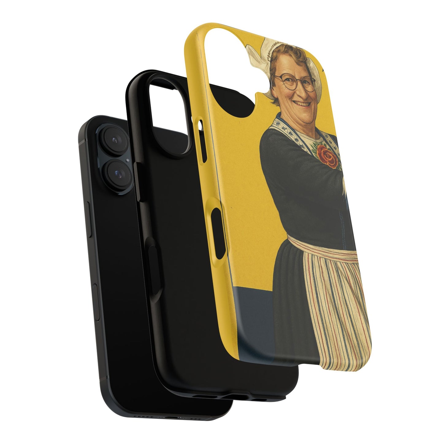 Vintage Nurse Portrait Phone Case – Retro Cheerful Medical Art Tough Case