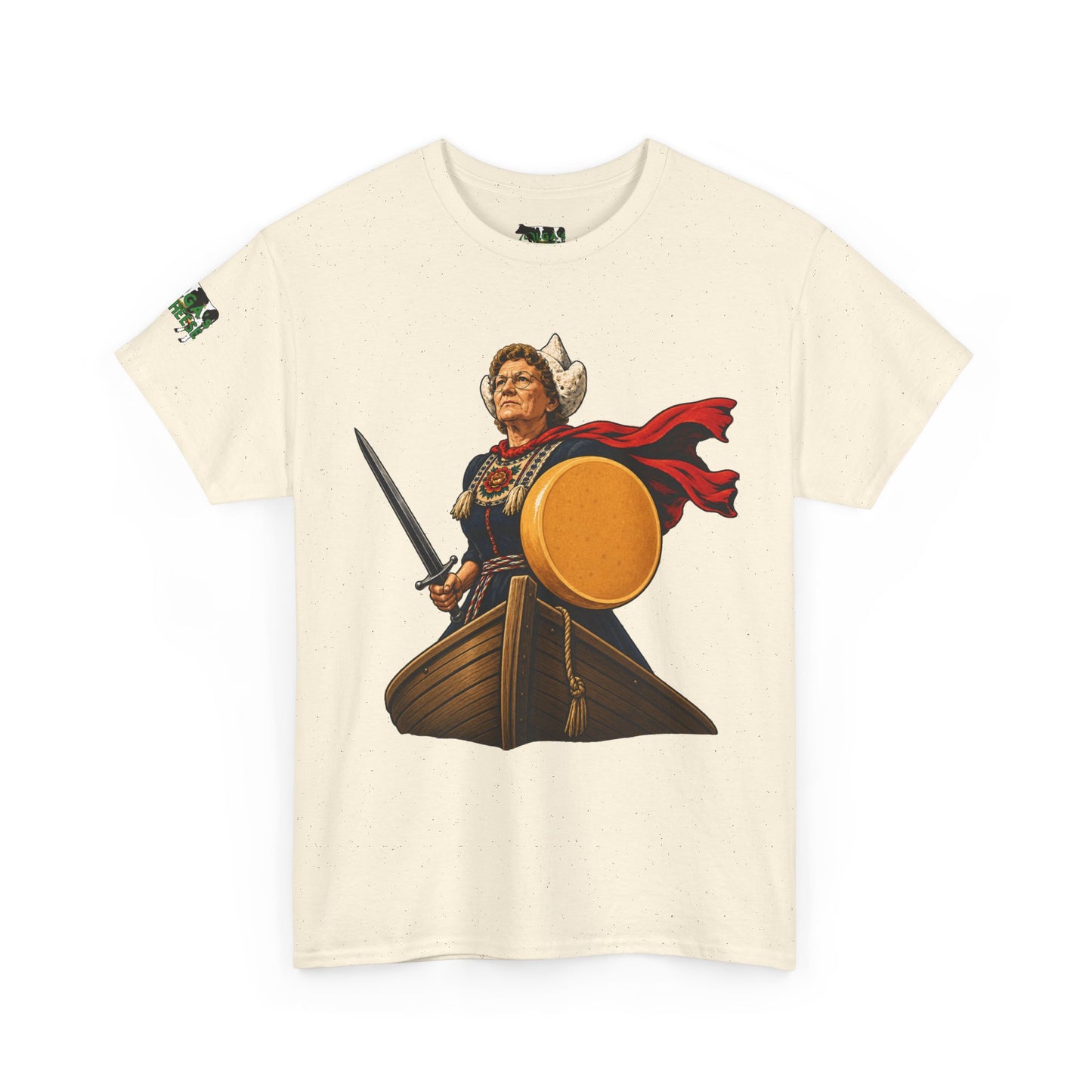 Viking Cheese Warrior T-Shirt — “The Goudassey” Graphic Tee
