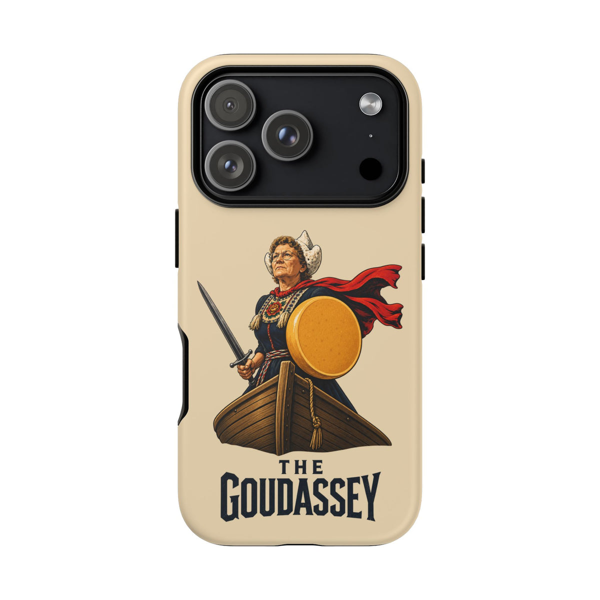 The Goudassey Phone Case — Viking Cheese Shield Design