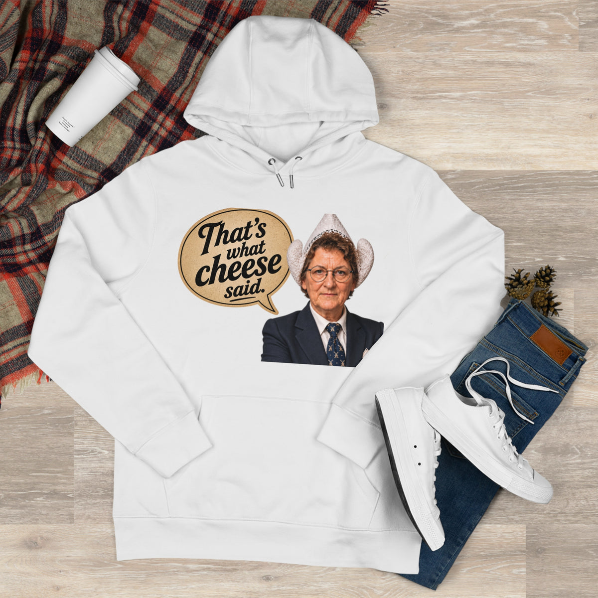 That’s What Cheese Said Hoodie — Retro Cowboy Portrait Graphic Hoodie
