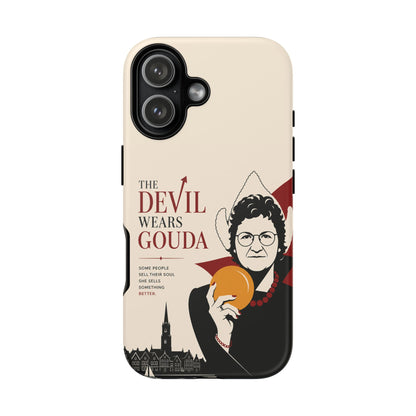 Phone Case — “The Devil Wears Gouda” Vintage Cheese Lover Protective Case