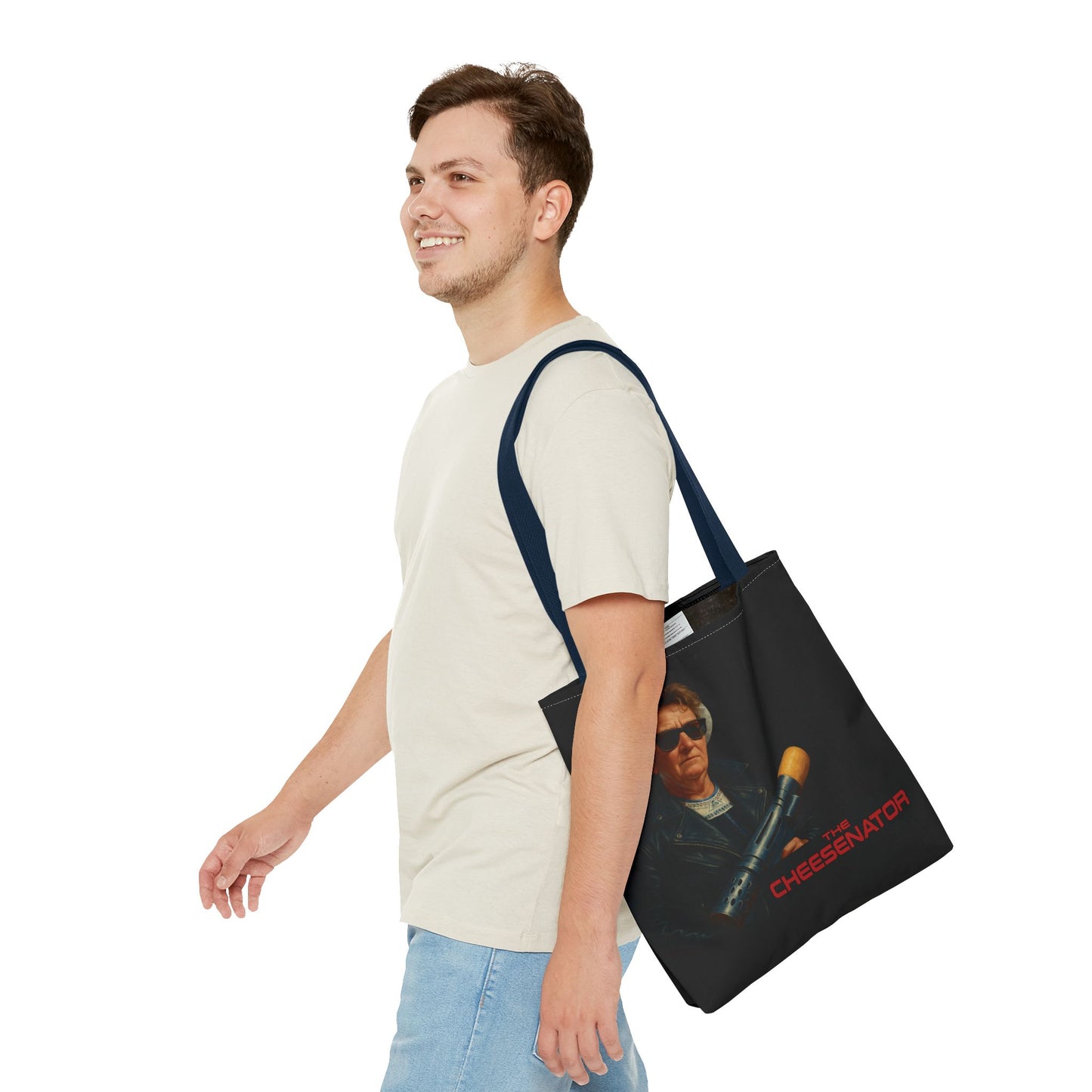 Cheesenator Graphic Tote Bag — Retro Cool Novelty Carryall
