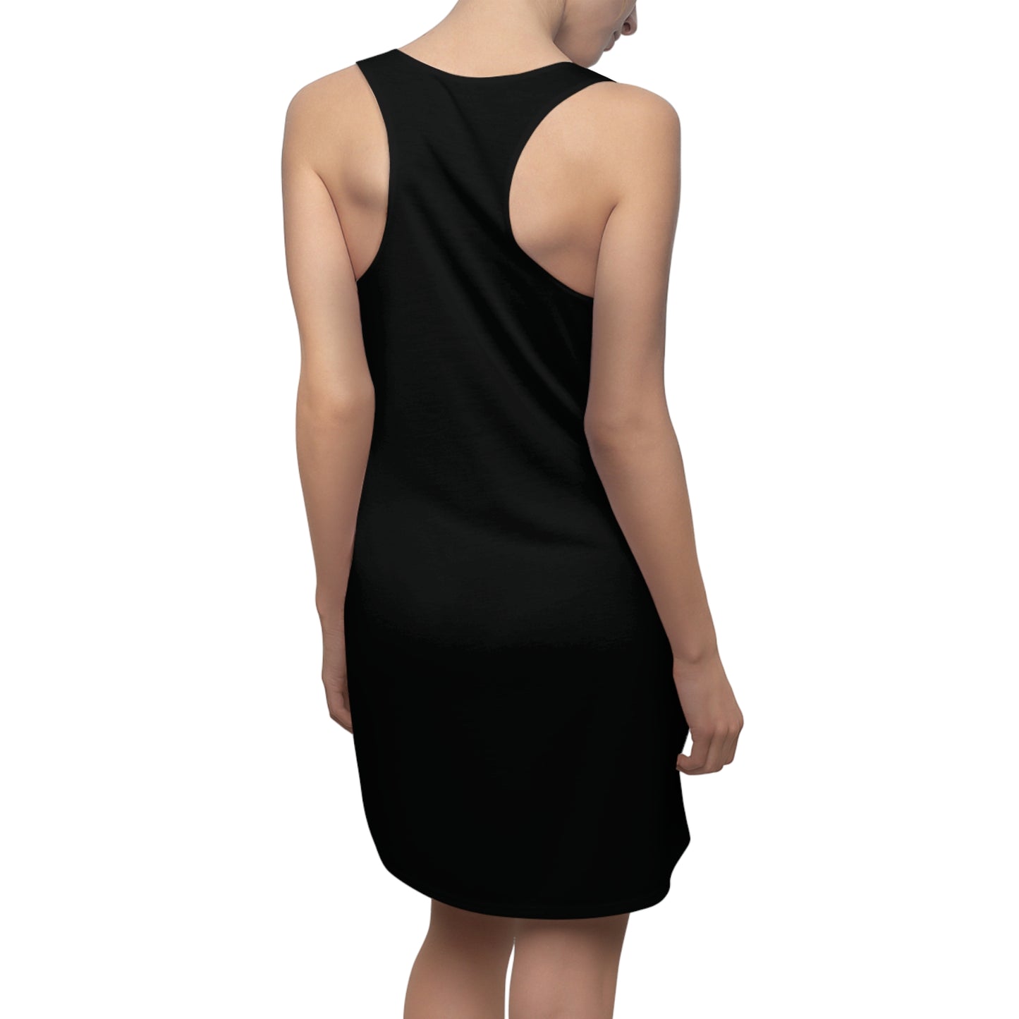Racerback Dress — 'The Cheesenator' Graphic Dress with Retro Action Poster Design