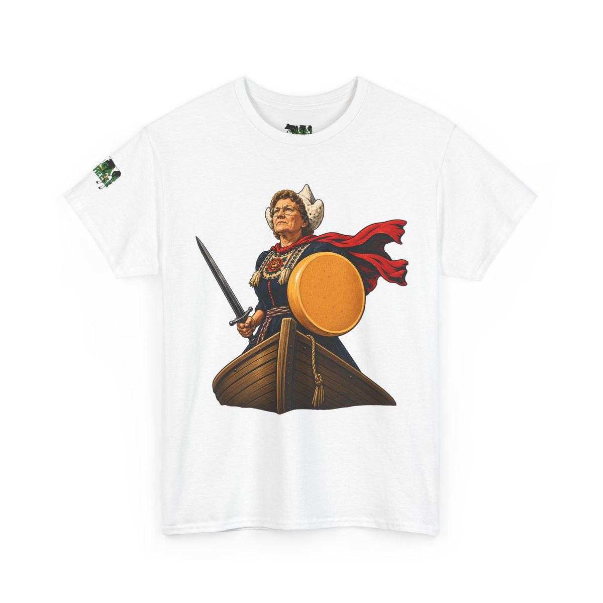Viking Cheese Warrior T-Shirt — “The Goudassey” Graphic Tee
