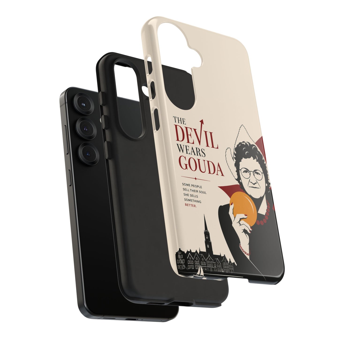 Phone Case — “The Devil Wears Gouda” Vintage Cheese Lover Protective Case