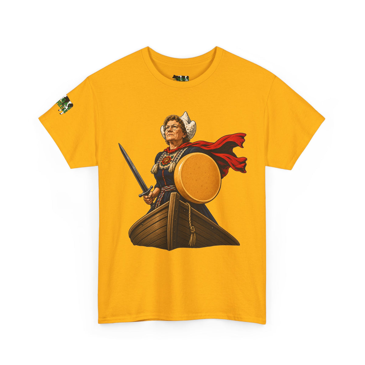 Viking Cheese Warrior T-Shirt — “The Goudassey” Graphic Tee
