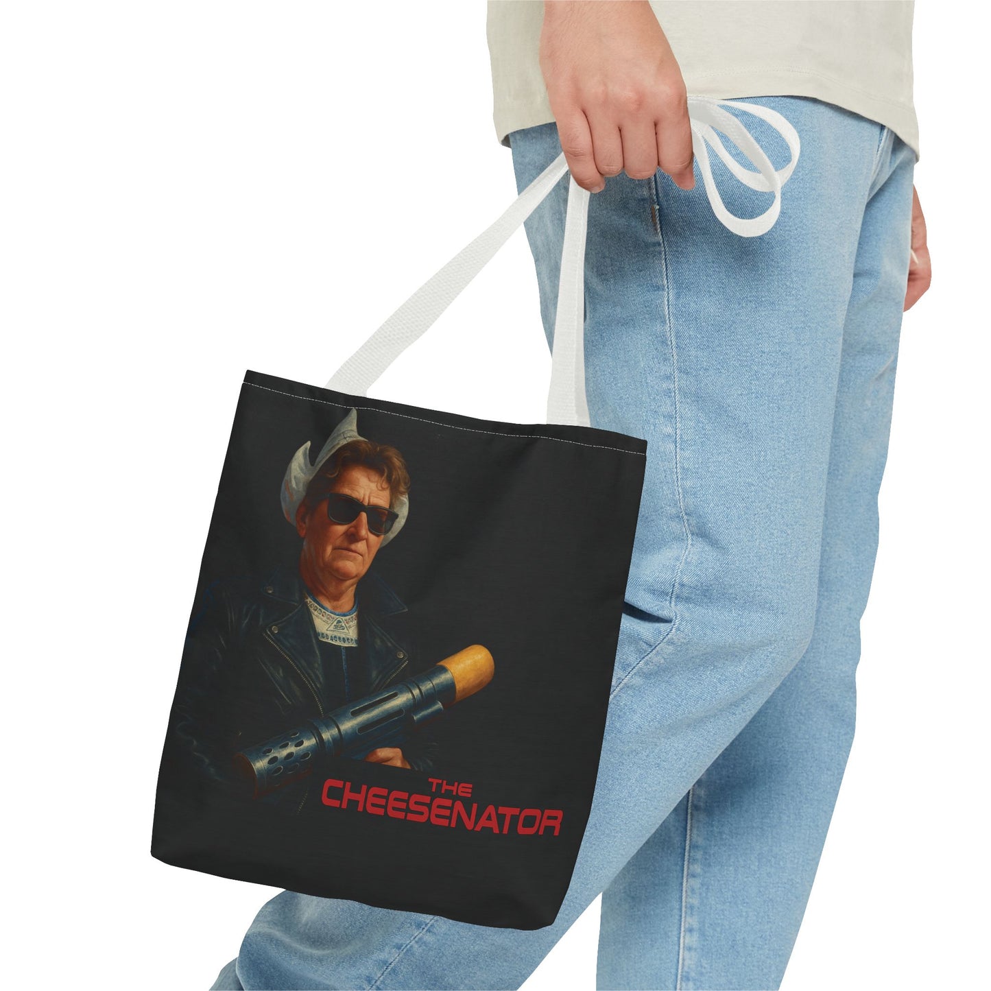 Cheesenator Graphic Tote Bag — Retro Cool Novelty Carryall