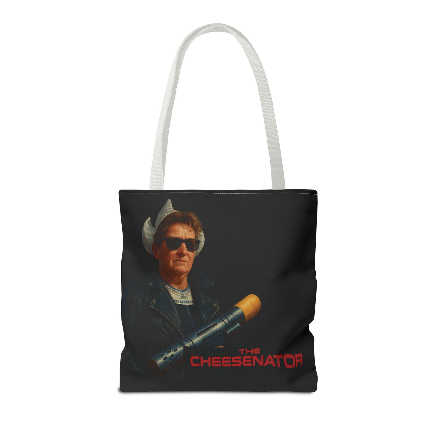Cheesenator Graphic Tote Bag — Retro Cool Novelty Carryall