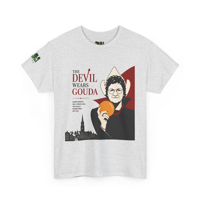 The Devil Wears Gouda T-Shirt – Funny Cheese Parody Tee