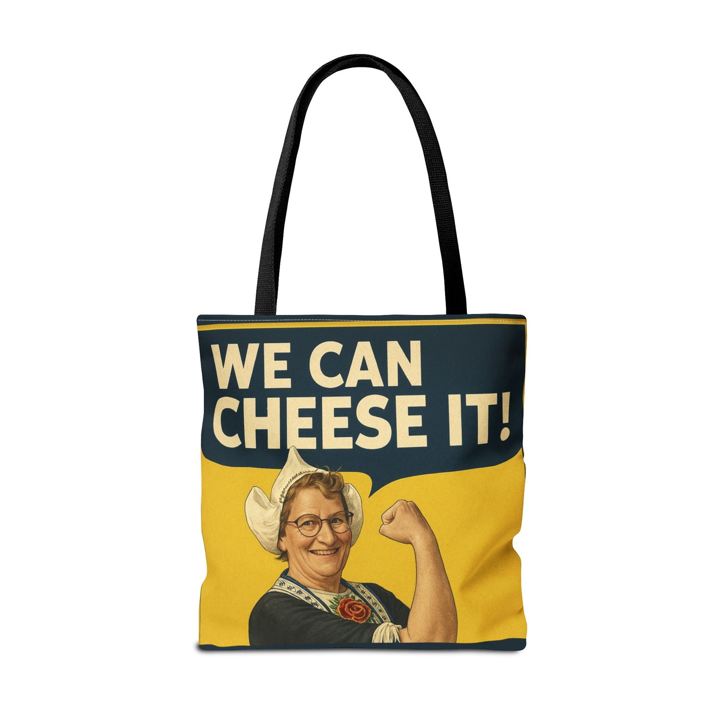 We Can Cheese It! Tote Bag - Vintage Rosie-Style Grocery Shopper