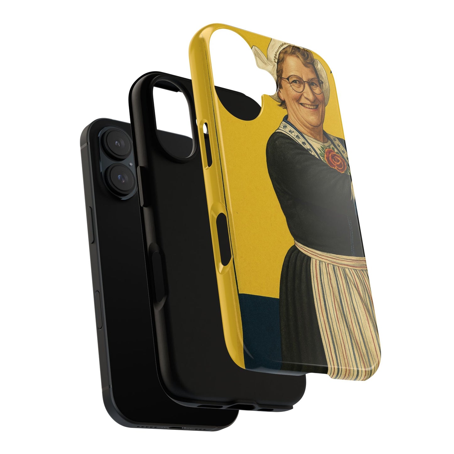 Vintage Nurse Portrait Phone Case – Retro Cheerful Medical Art Tough Case