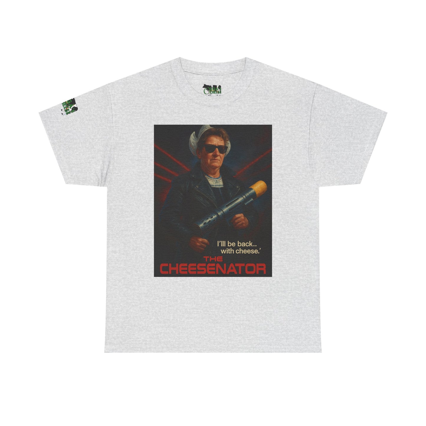 Cheesenator T-Shirt — 'I'll Be Back... with Cheese' Retro Poster Tee