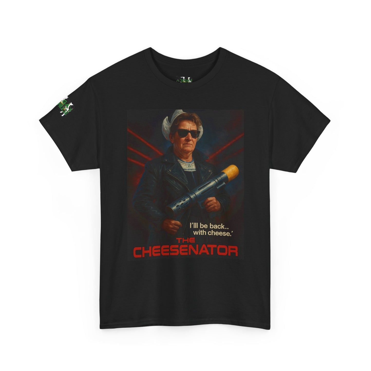 Cheesenator T-Shirt — 'I'll Be Back... with Cheese' Retro Poster Tee