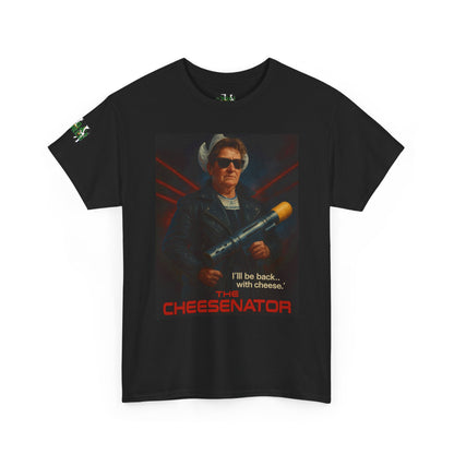 Cheesenator T-Shirt — 'I'll Be Back... with Cheese' Retro Poster Tee