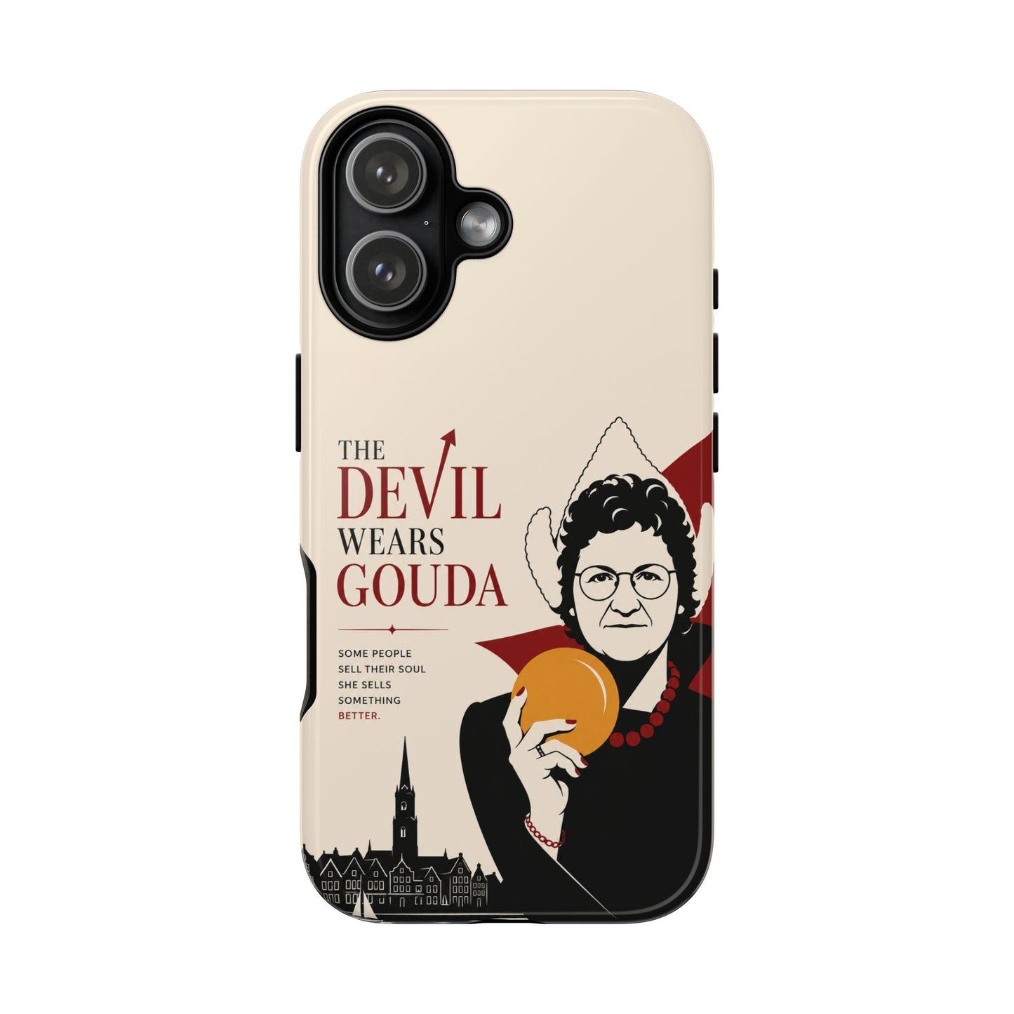 Phone Case — “The Devil Wears Gouda” Vintage Cheese Lover Protective Case