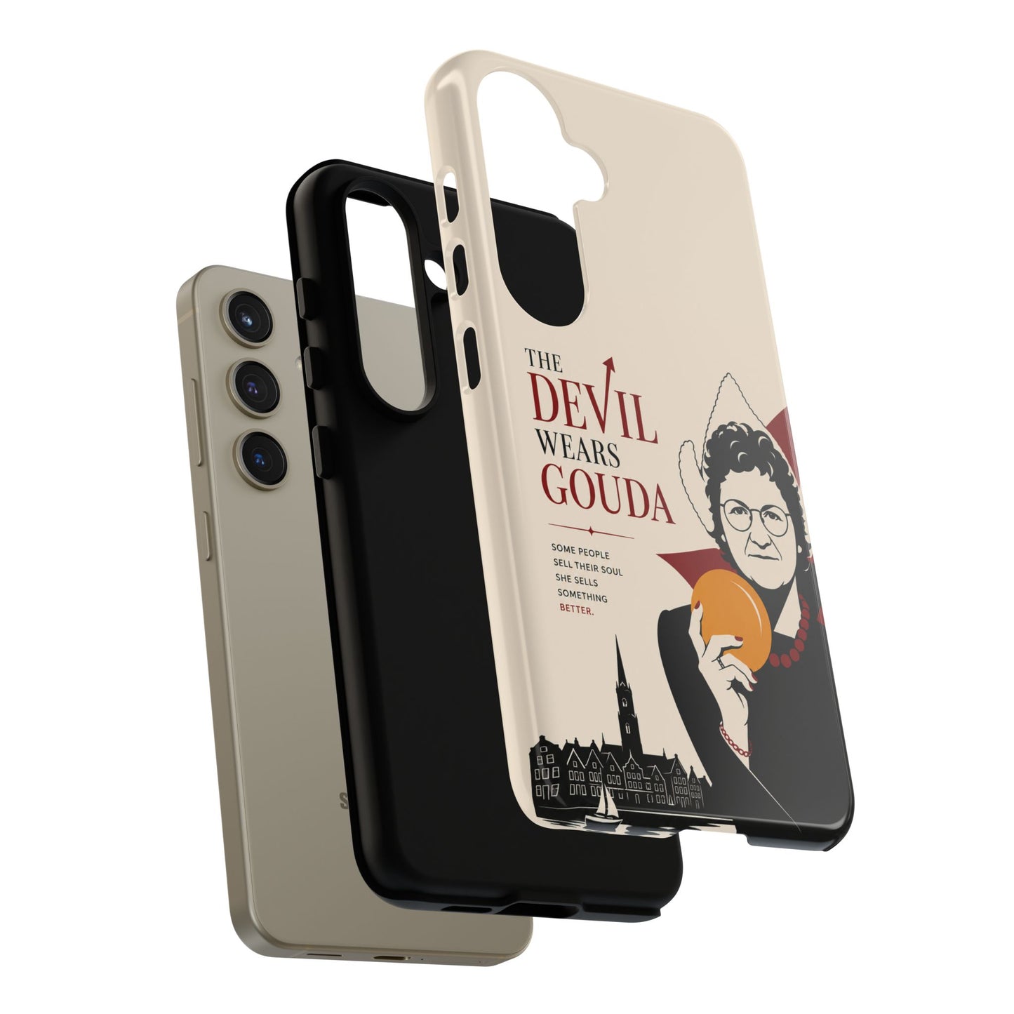 Phone Case — “The Devil Wears Gouda” Vintage Cheese Lover Protective Case