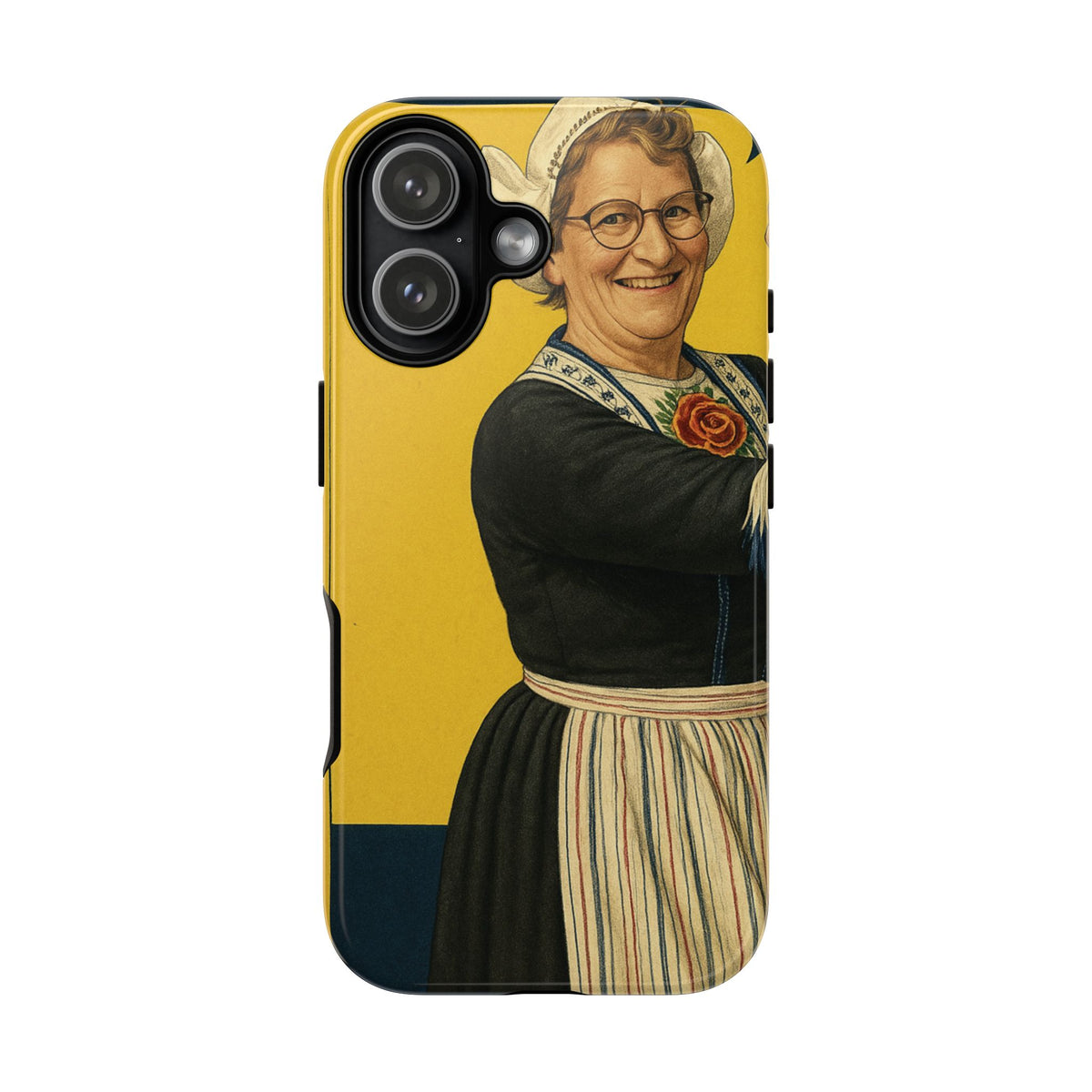 Vintage Nurse Portrait Phone Case – Retro Cheerful Medical Art Tough Case
