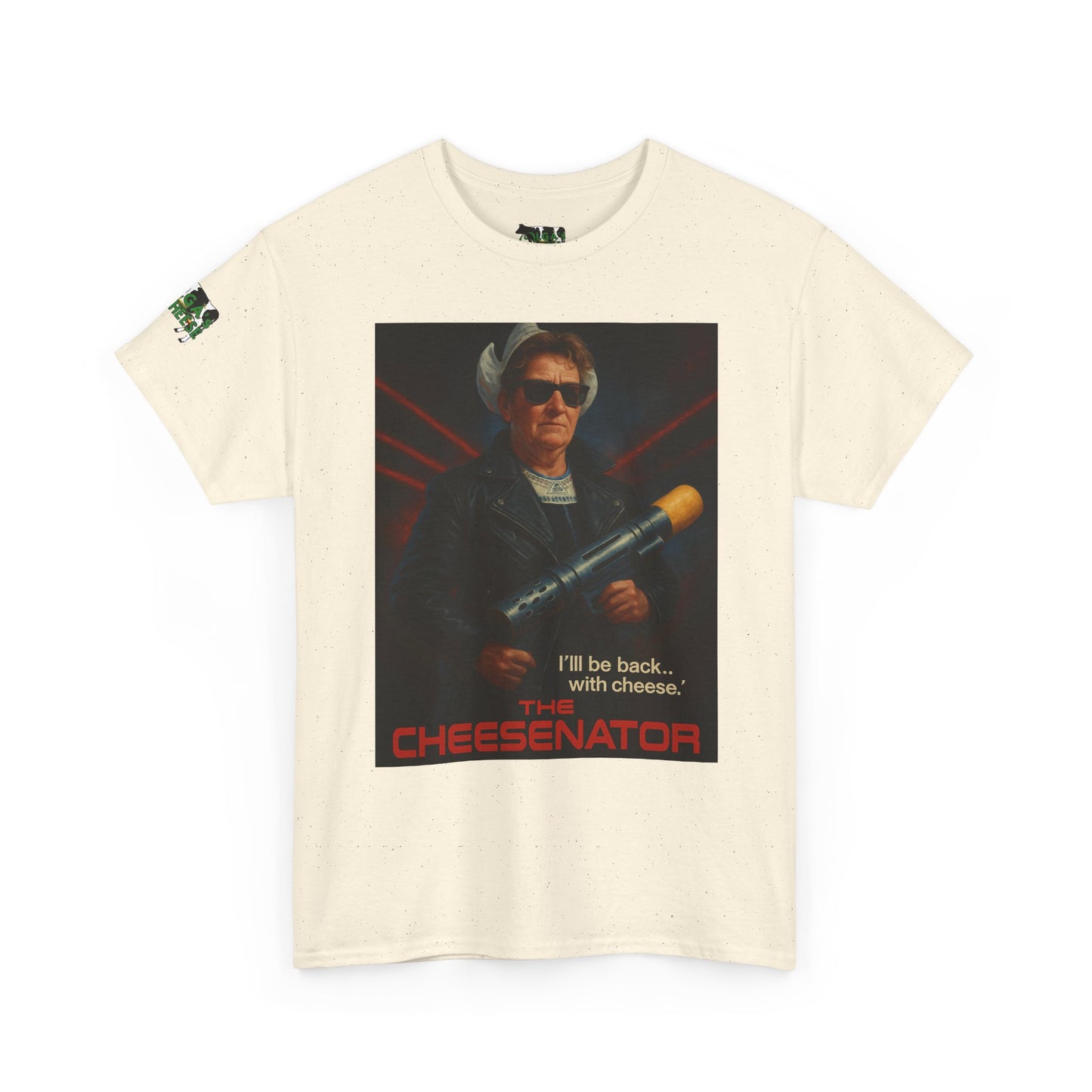 Cheesenator T-Shirt — 'I'll Be Back... with Cheese' Retro Poster Tee