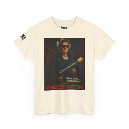 Cheesenator T-Shirt — 'I'll Be Back... with Cheese' Retro Poster Tee