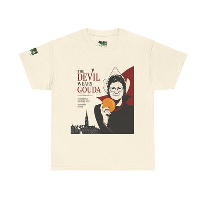 The Devil Wears Gouda T-Shirt – Funny Cheese Parody Tee