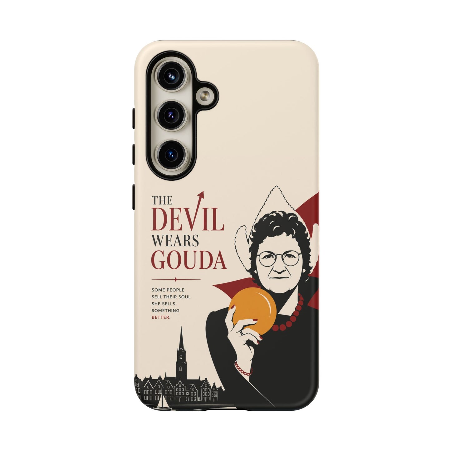Phone Case — “The Devil Wears Gouda” Vintage Cheese Lover Protective Case