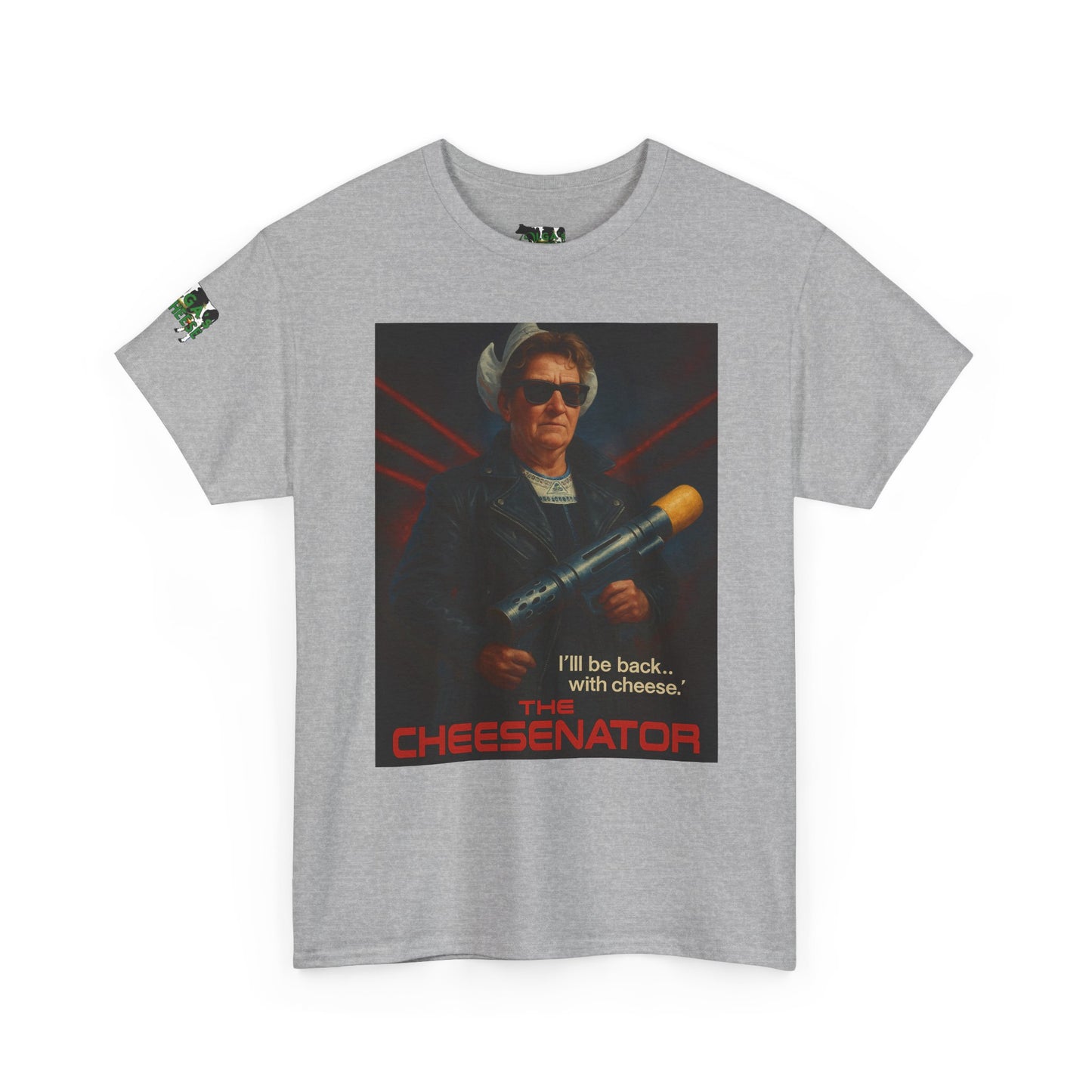 Cheesenator T-Shirt — 'I'll Be Back... with Cheese' Retro Poster Tee