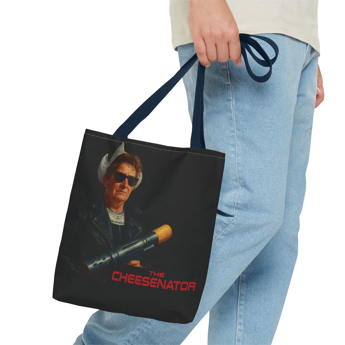 Cheesenator Graphic Tote Bag — Retro Cool Novelty Carryall