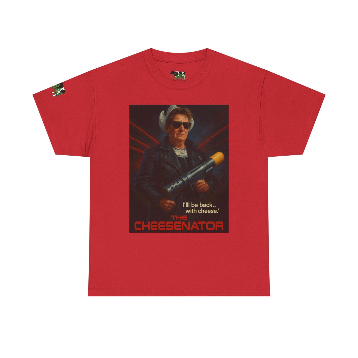 Cheesenator T-Shirt — 'I'll Be Back... with Cheese' Retro Poster Tee