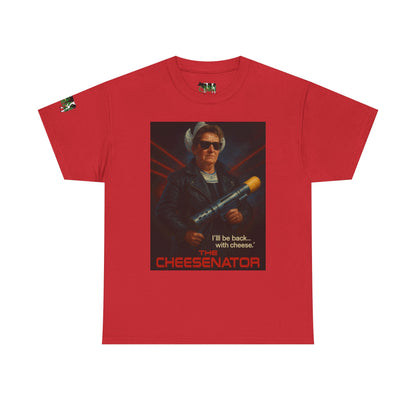 Cheesenator T-Shirt — 'I'll Be Back... with Cheese' Retro Poster Tee
