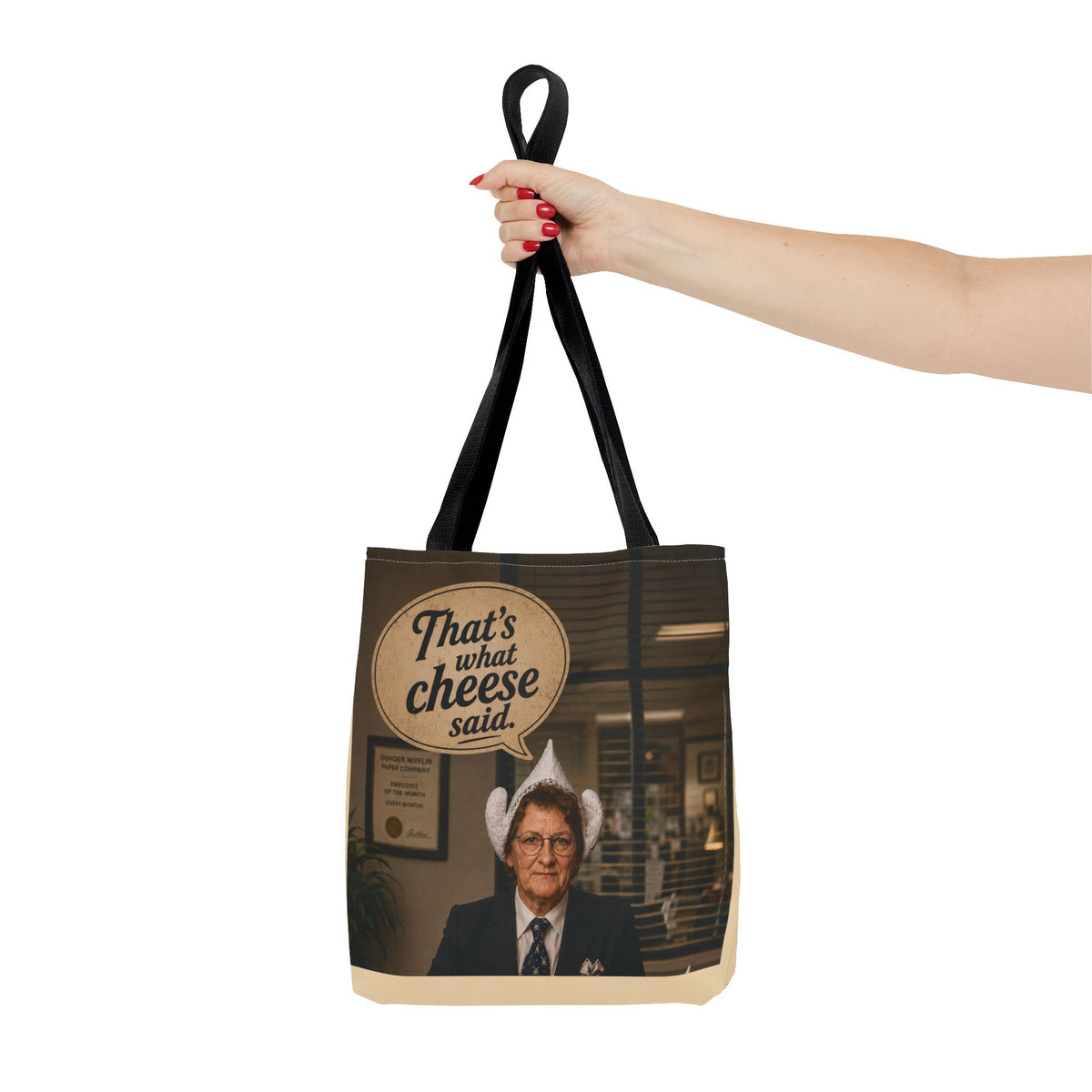 That’s What Cheese Said Tote Bag — Funny Retro Office Quote Tote