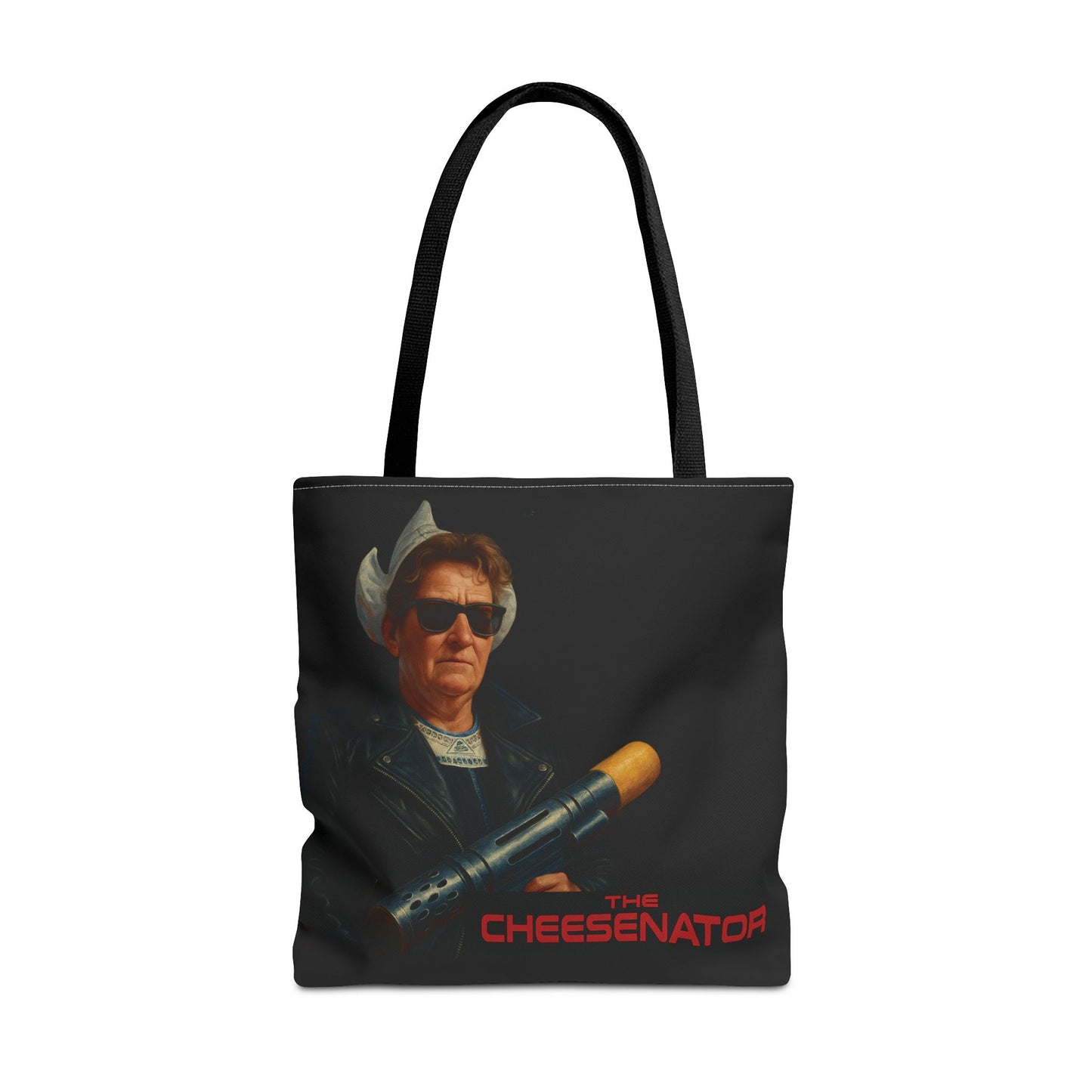 Cheesenator Graphic Tote Bag — Retro Cool Novelty Carryall
