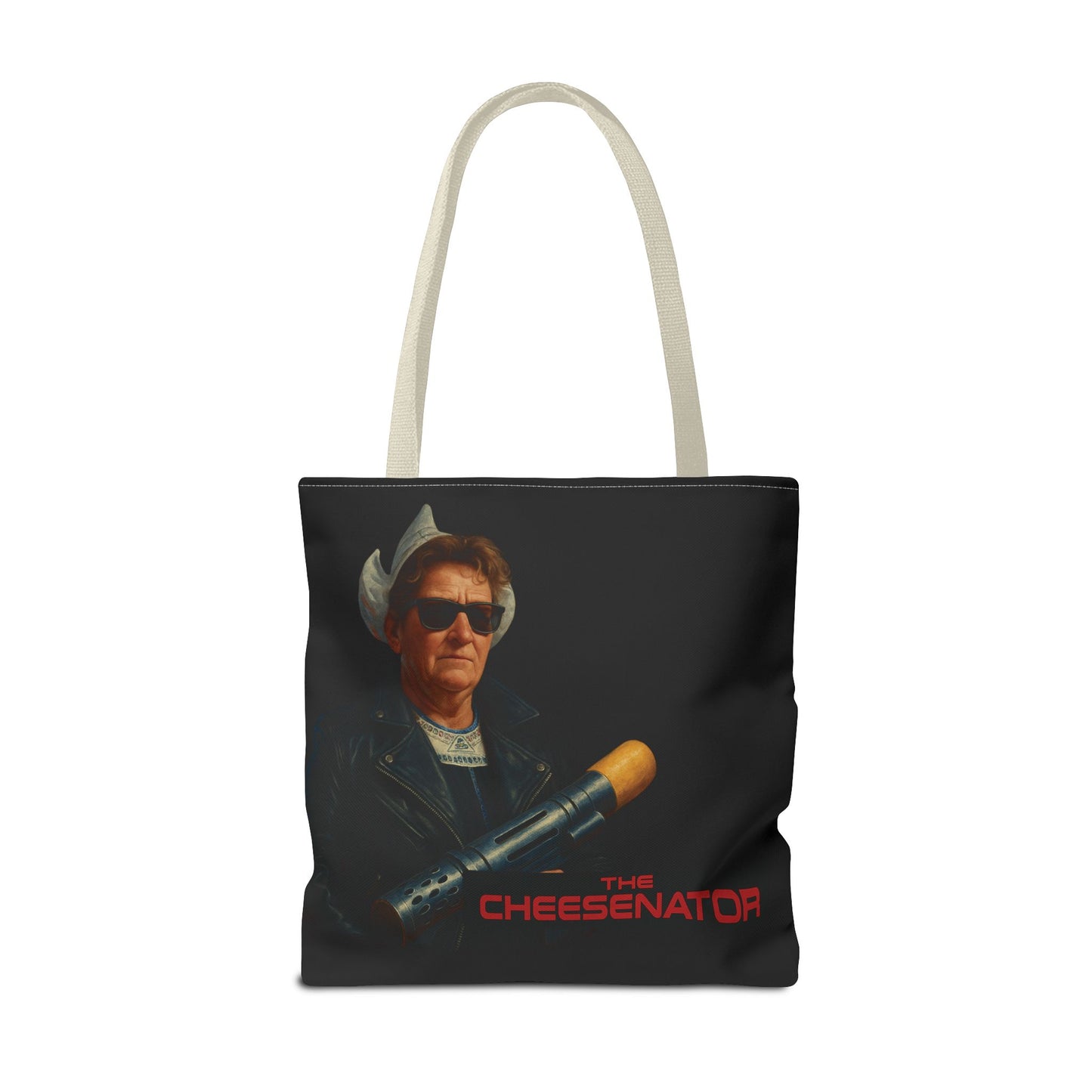 Cheesenator Graphic Tote Bag — Retro Cool Novelty Carryall
