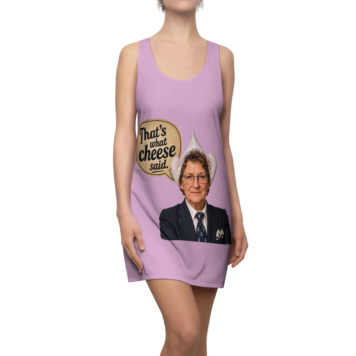 Pink dress "That's what Cheese said"