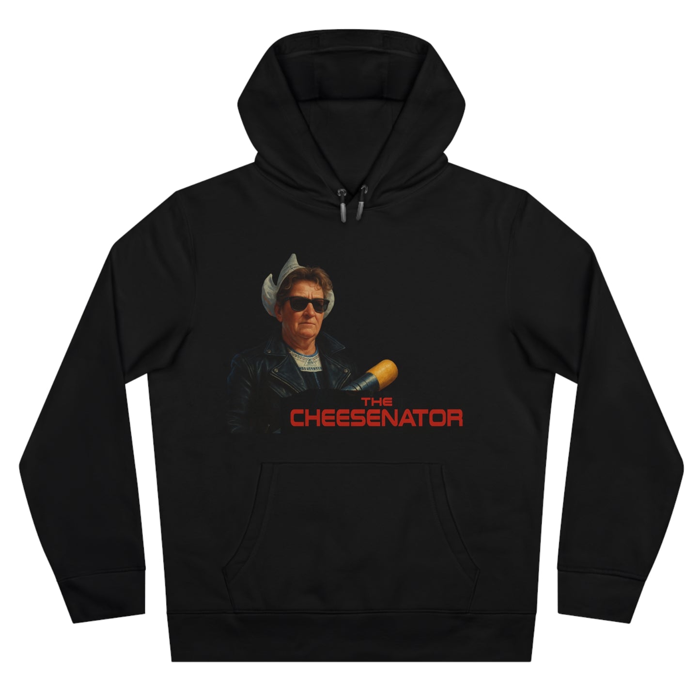 Hoodie — “The Cheesenator” Movie Parody Hooded Sweatshirt (I’ll Be Back…With Cheese)
