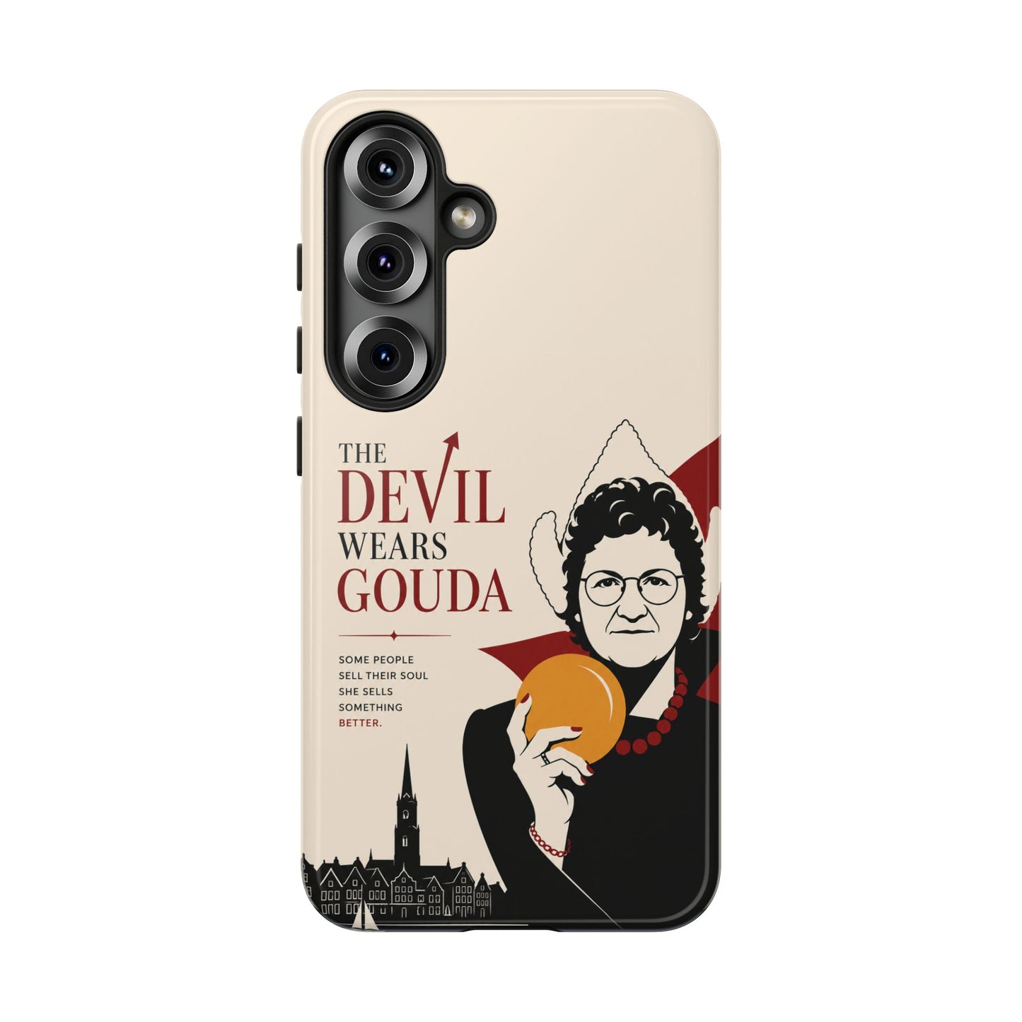 Phone Case — “The Devil Wears Gouda” Vintage Cheese Lover Protective Case