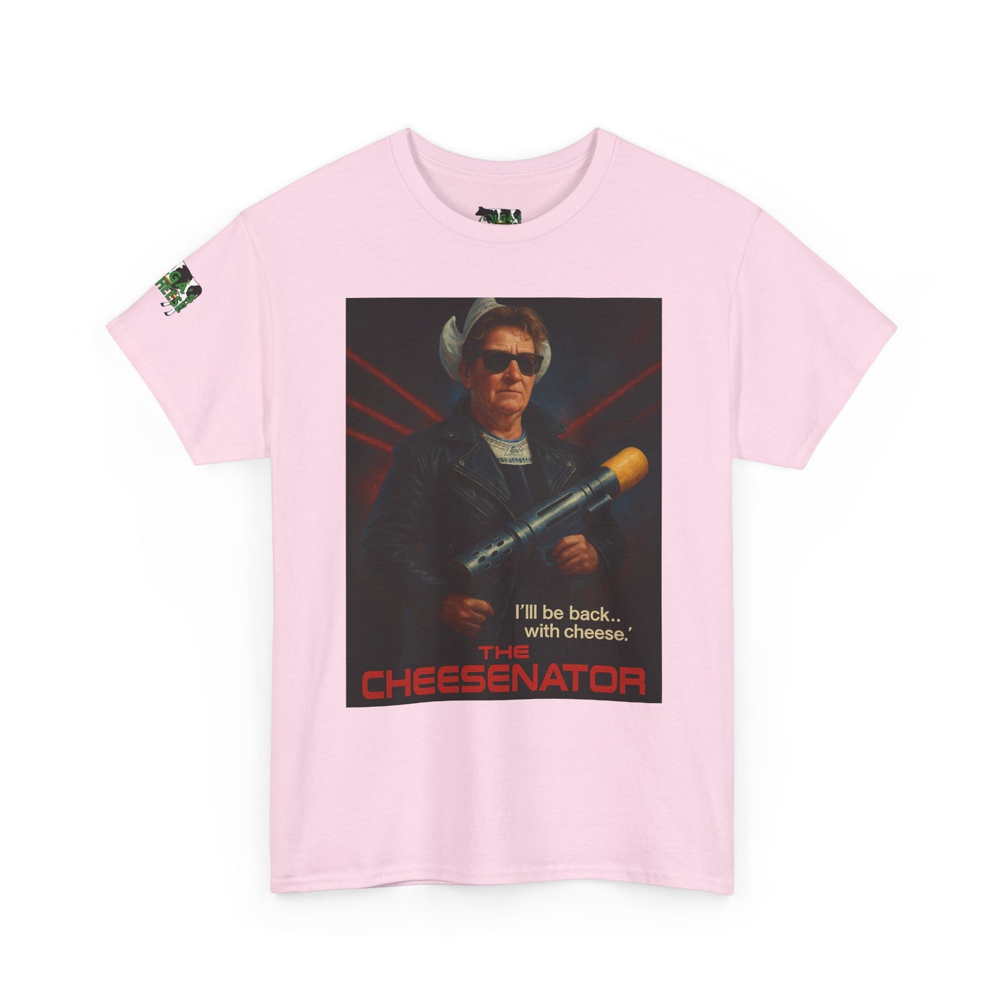 Cheesenator T-Shirt — 'I'll Be Back... with Cheese' Retro Poster Tee