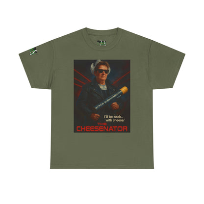 Cheesenator T-Shirt — 'I'll Be Back... with Cheese' Retro Poster Tee