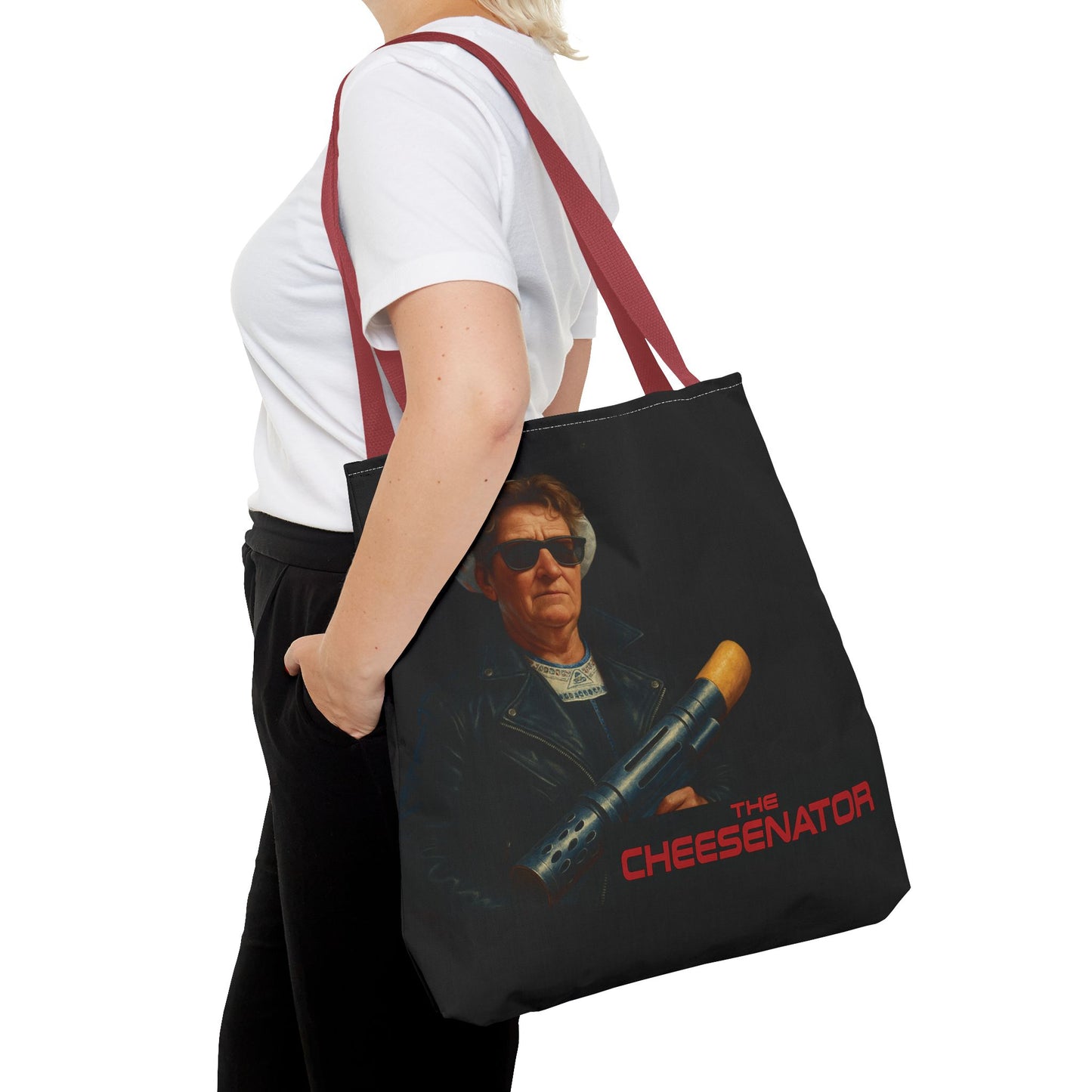 Cheesenator Graphic Tote Bag — Retro Cool Novelty Carryall