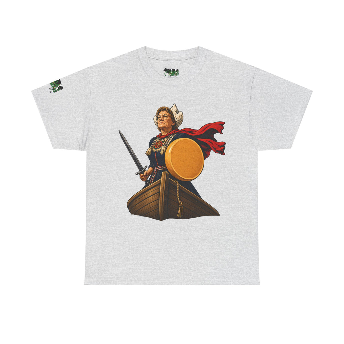 Viking Cheese Warrior T-Shirt — “The Goudassey” Graphic Tee