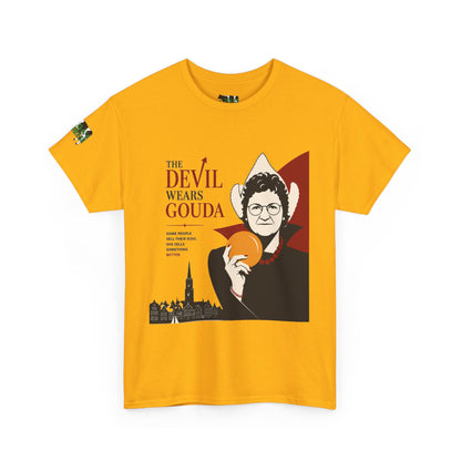 The Devil Wears Gouda T-Shirt – Funny Cheese Parody Tee