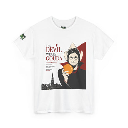 The Devil Wears Gouda T-Shirt – Funny Cheese Parody Tee