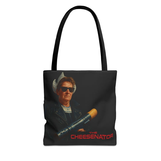 Cheesenator Graphic Tote Bag — Retro Cool Novelty Carryall