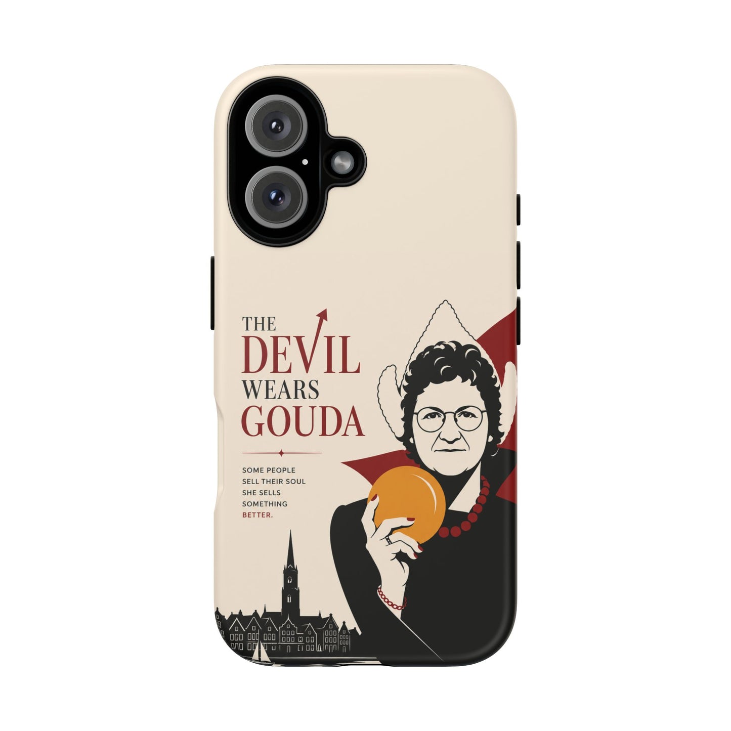 Phone Case — “The Devil Wears Gouda” Vintage Cheese Lover Protective Case