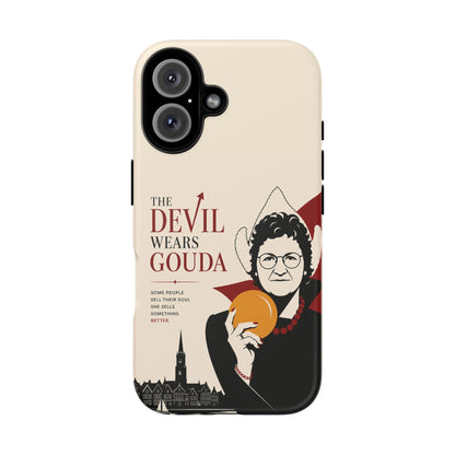 Phone Case — “The Devil Wears Gouda” Vintage Cheese Lover Protective Case