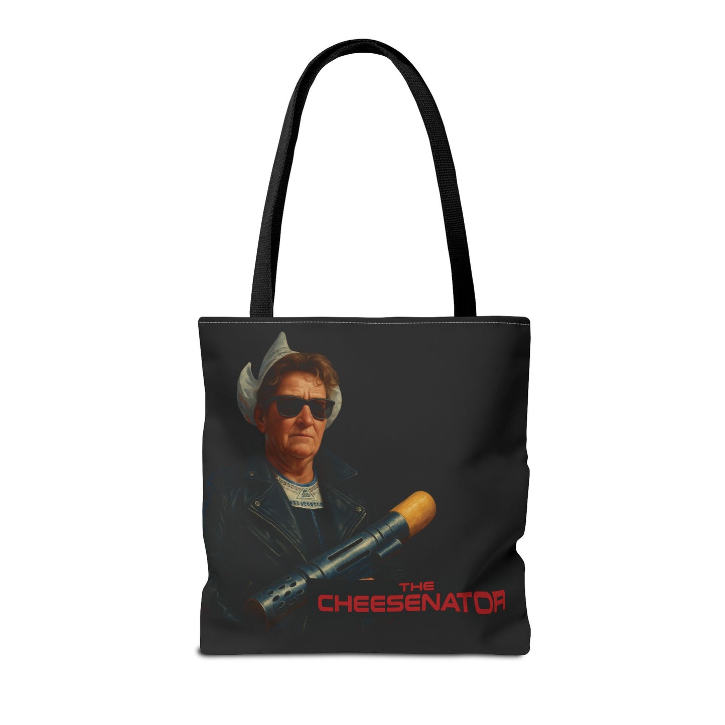 Cheesenator Graphic Tote Bag — Retro Cool Novelty Carryall