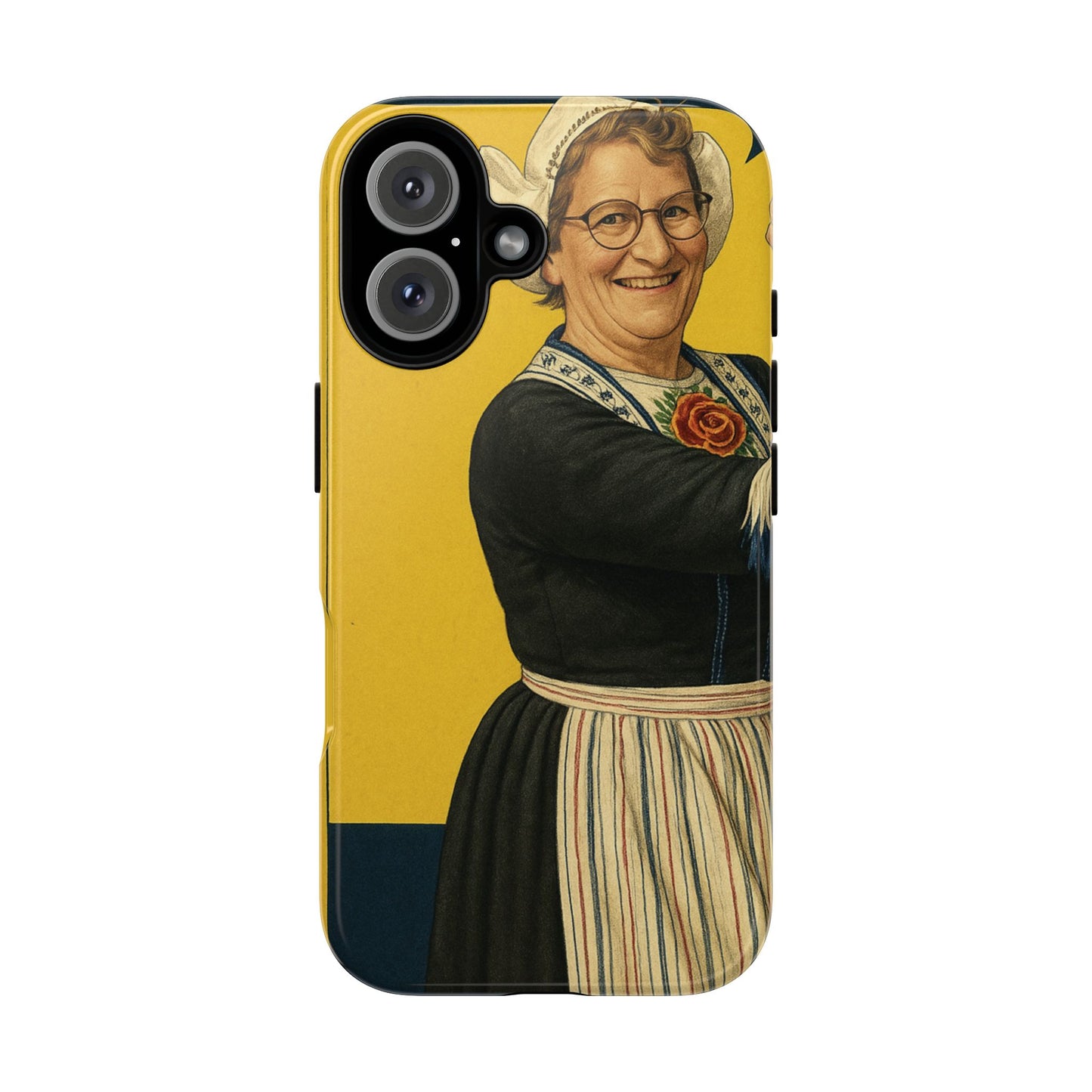 Vintage Nurse Portrait Phone Case – Retro Cheerful Medical Art Tough Case