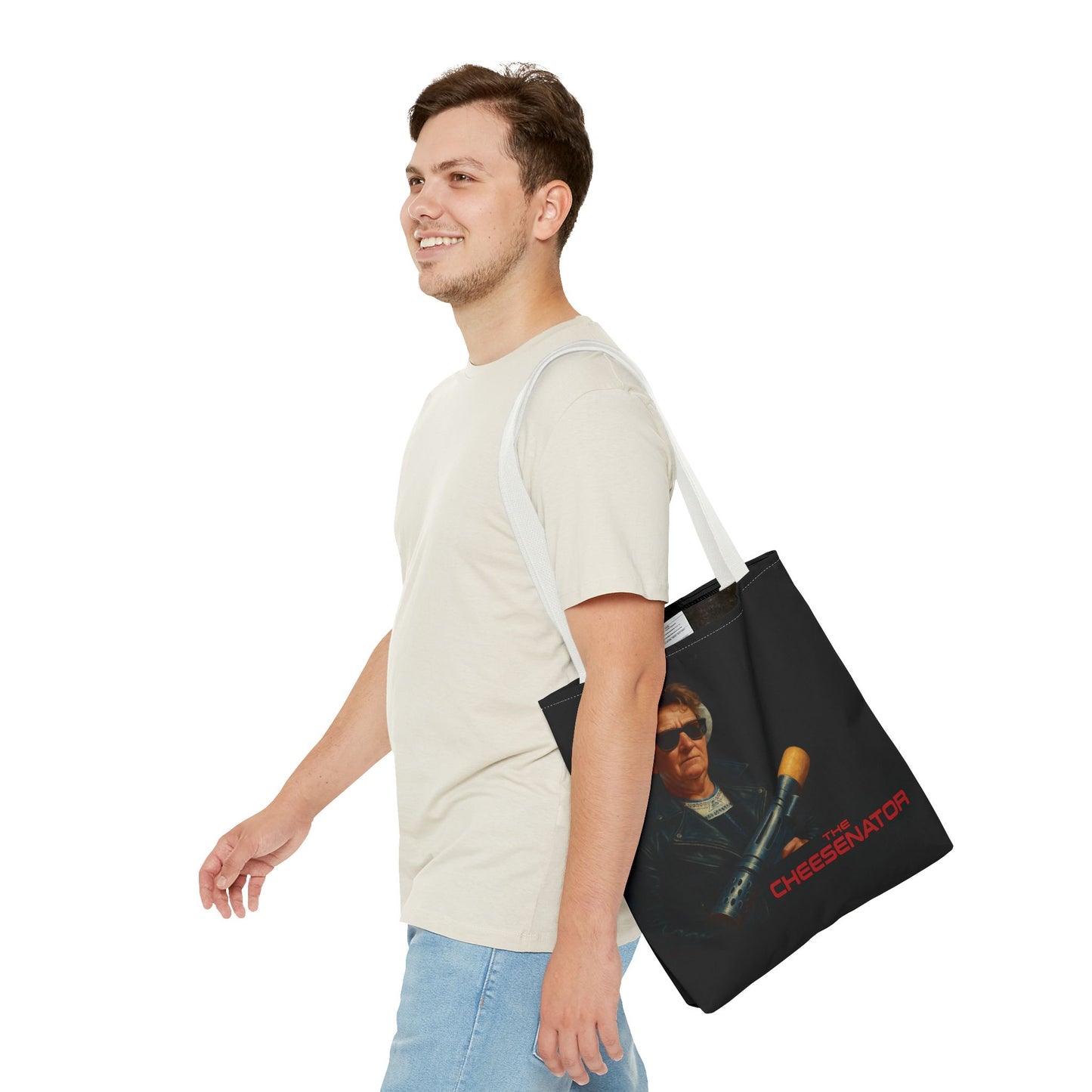 Cheesenator Graphic Tote Bag — Retro Cool Novelty Carryall